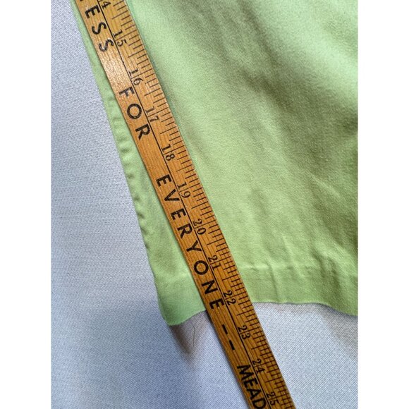 Sea Suns Women’s Capri Pants Flat Front Size Large Lime Green Relaxed Fit Casual - Picture 7 of 12